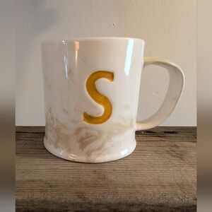 Anthropologie Marble Effect Ceramic Mug